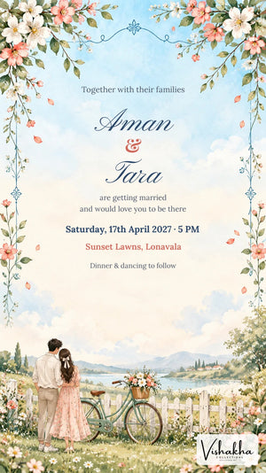 Spring Meadow Wedding Invite