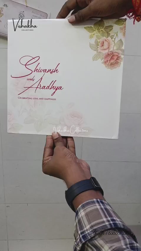 Semi Box MDF Board Laser Cut Padded Rose Hindu Muslim Christian Sikh Jain invitation Cards LN-852 – video