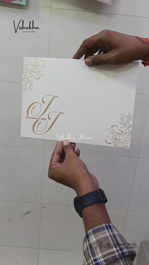Semi Box Padded Flower Hindu Muslim Christian Sikh Jain invitation Cards LN-944 – video