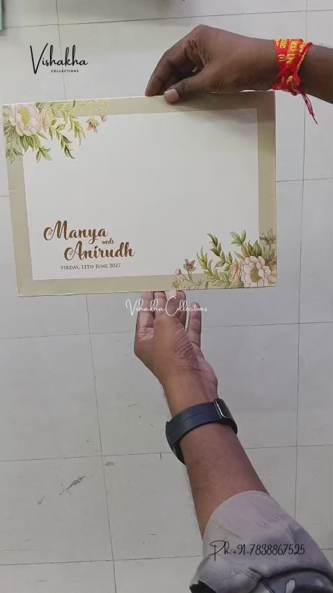Semi Box Flower Hindu Muslim Christian Sikh Jain invitation Cards LN-873 – video