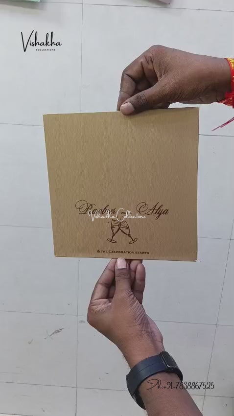 Semi Box Acrylic Hindu Muslim Christian Sikh Jain invitation Cards LN-910 – video