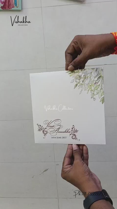 Semi Box Padded Flower Hindu Muslim Christian Sikh Jain invitation Cards LN-864 – video