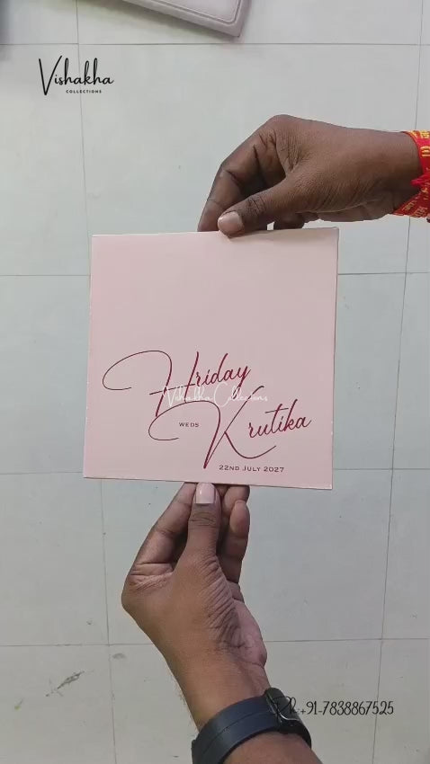 Semi Box Acrylic Dulah Dulhan Hindu Muslim Christian Sikh Jain invitation Cards LN-1025 – video