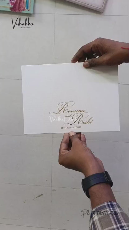 Semi Box Padded Hindu Muslim Christian Sikh Jain invitation Cards LN-953 – video