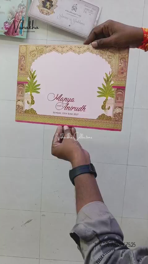 Semi Box Dulah Dulhan Hindu Muslim Christian Sikh Jain invitation Cards LN-872 – video