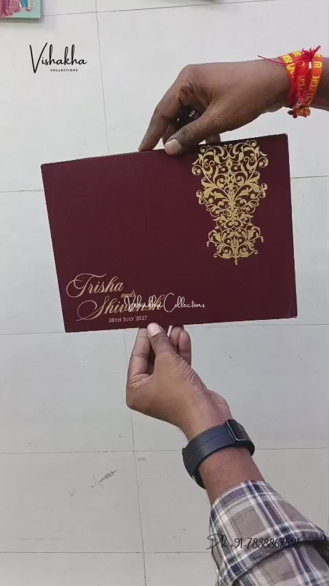 Semi Box Padded Hindu Muslim Christian Sikh Jain invitation Cards LN-995 – video