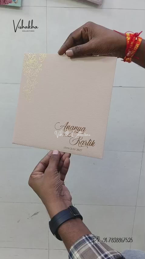 Flower Hindu Muslim Christian Sikh Jain invitation Cards LN-981 – video