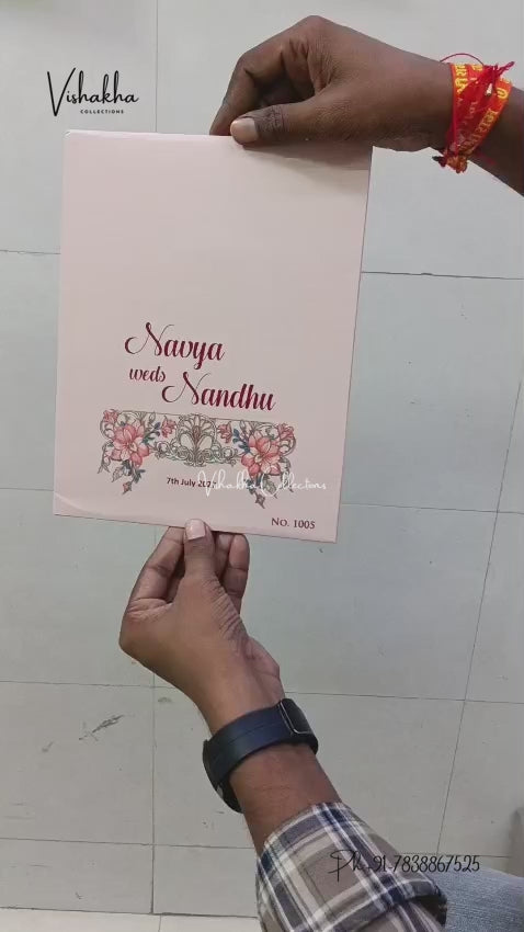 Semi Box MDF Board Laser Cut Ribbon Dulah Dulhan Hindu Muslim Christian Sikh Jain invitation Cards LN-1005 – video