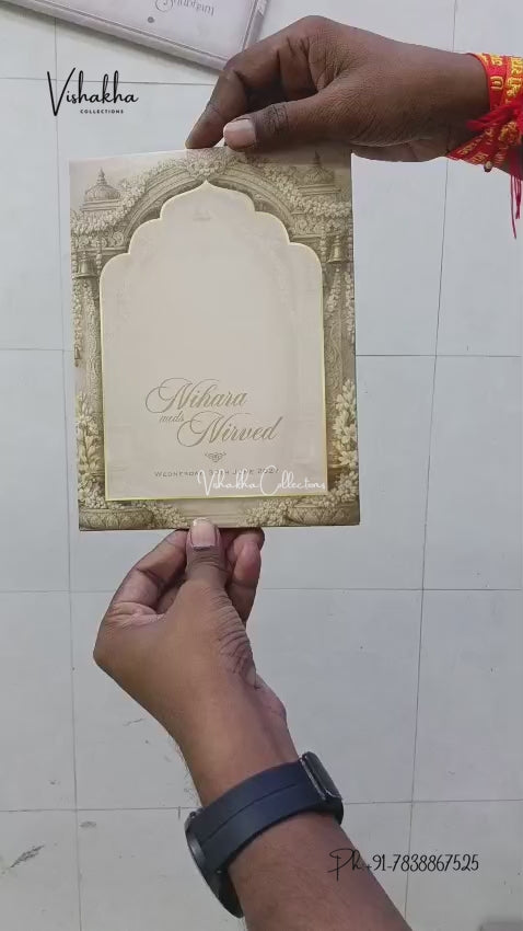 Semi Box Padded Flower Hindu Muslim Christian Sikh Jain invitation Cards LN-972 – video