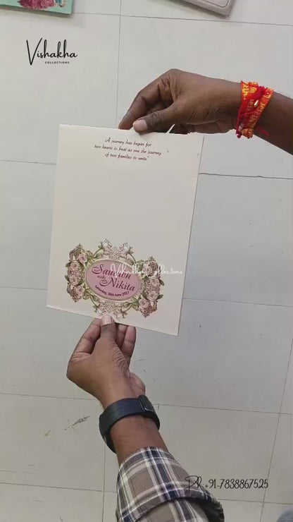 Semi Box MDF Board Laser Cut Ribbon Rose Hindu Muslim Christian Sikh Jain invitation Cards LN-1002 – video