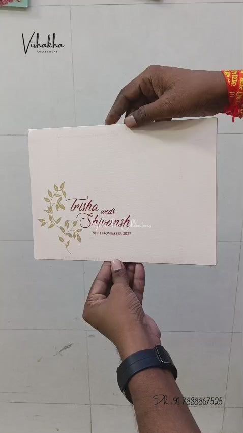 Semi Box Laser Cut Padded Hindu Muslim Christian Sikh Jain invitation Cards LN-992 – video