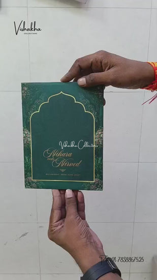 Semi Box Padded Flower Hindu Muslim Christian Sikh Jain invitation Cards LN-970 – video