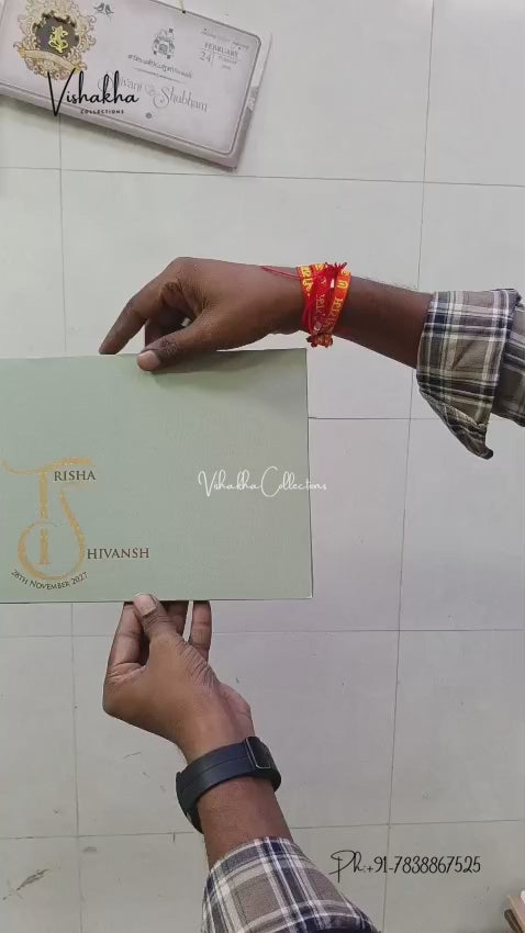 Semi Box Laser Cut Padded Hindu Muslim Christian Sikh Jain invitation Cards LN-991 – video