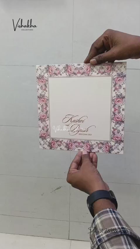Semi Box Flower Hindu Muslim Christian Sikh Jain invitation Cards LN-928 – video