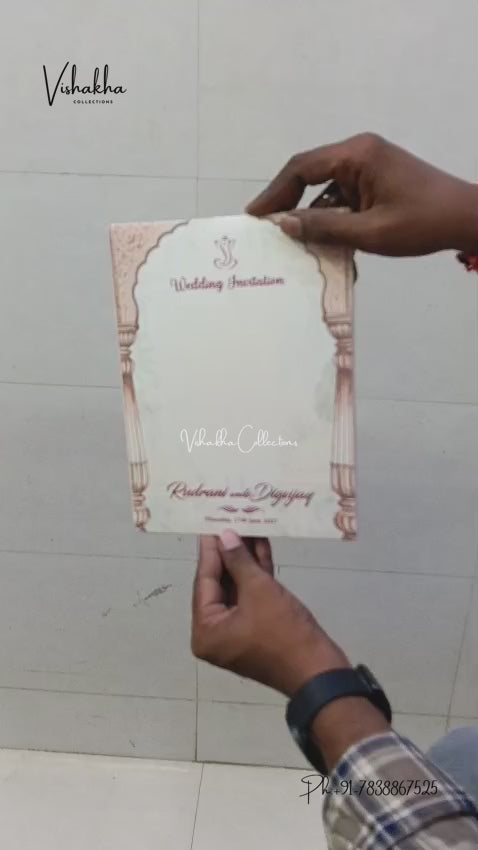 Semi Box MDF Board Laser Cut Padded Peacock Hindu Muslim Christian Sikh Jain invitation Cards LN-841 – video