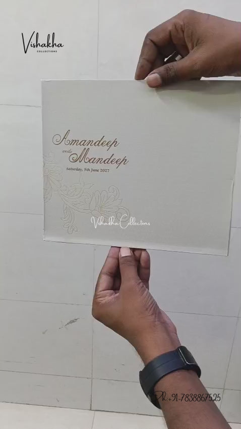 Semi Box Flower Hindu Muslim Christian Sikh Jain invitation Cards LN-876 – video