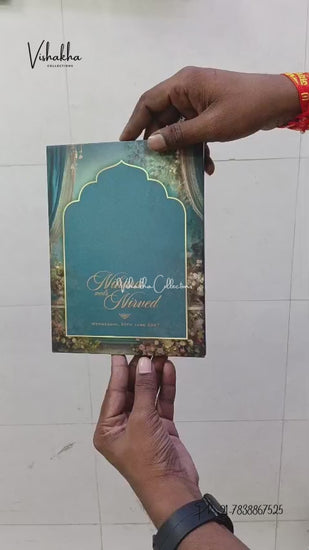 Semi Box Padded Flower Hindu Muslim Christian Sikh Jain invitation Cards LN-971 – video