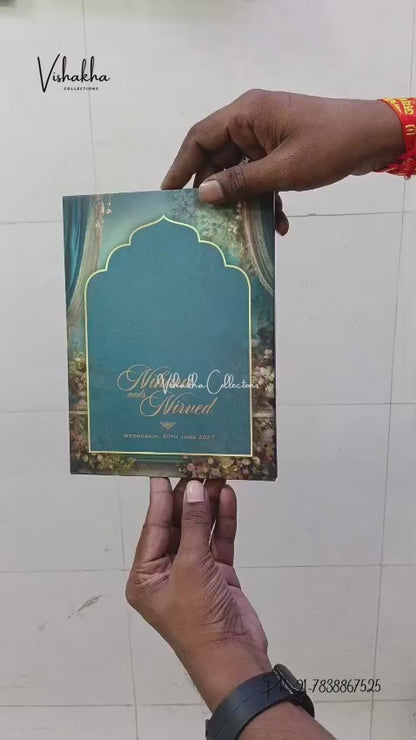 Semi Box Padded Flower Hindu Muslim Christian Sikh Jain invitation Cards LN-971 – video