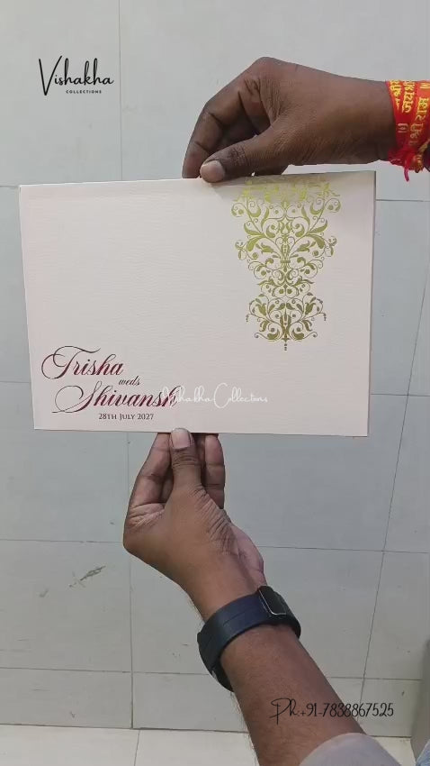 Semi Box Padded Hindu Muslim Christian Sikh Jain invitation Cards LN-994 – video