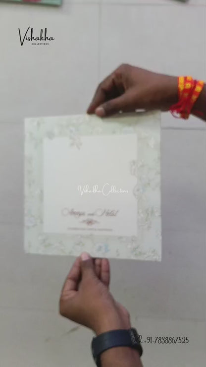 Semi Box Flower Hindu Muslim Christian Sikh Jain invitation Cards LN-927 – video