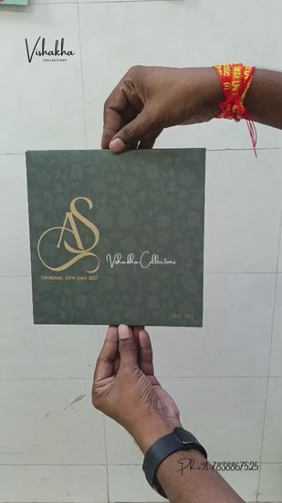 Semi Box Padded Flower Hindu Muslim Christian Sikh Jain invitation Cards LN-701 – video