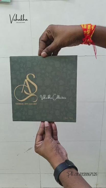 Semi Box Padded Flower Hindu Muslim Christian Sikh Jain invitation Cards LN-701 – video
