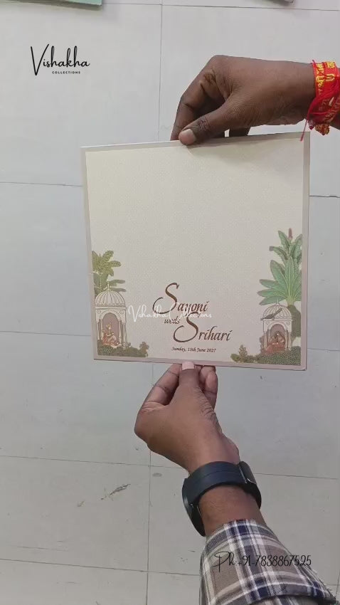 Semi Box Royal Dulah Dulhan Hindu Muslim Christian Sikh Jain invitation Cards LN-752 – video