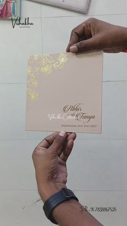 Semi Box Flower Hindu Muslim Christian Sikh Jain invitation Cards LN-948 – video