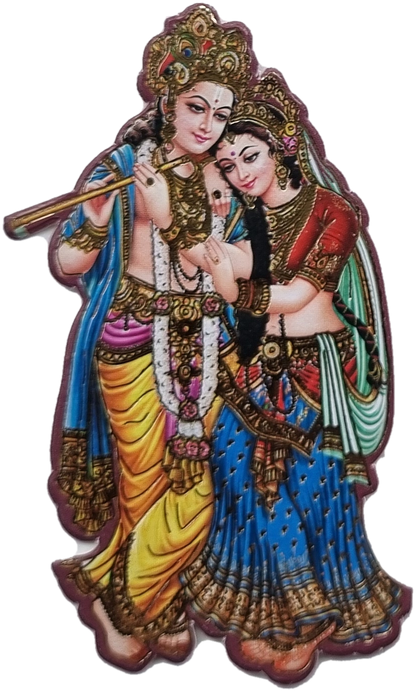 Radha Krishna emblem for Semi Box Ganesh Ji Hindu Jain invitation Cards SK-3573