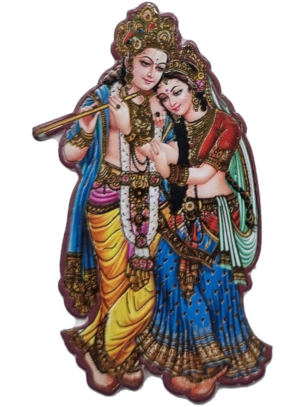 Radha Krishna emblem for Semi Box Ganesh Ji Hindu Jain invitation Cards SK-3573