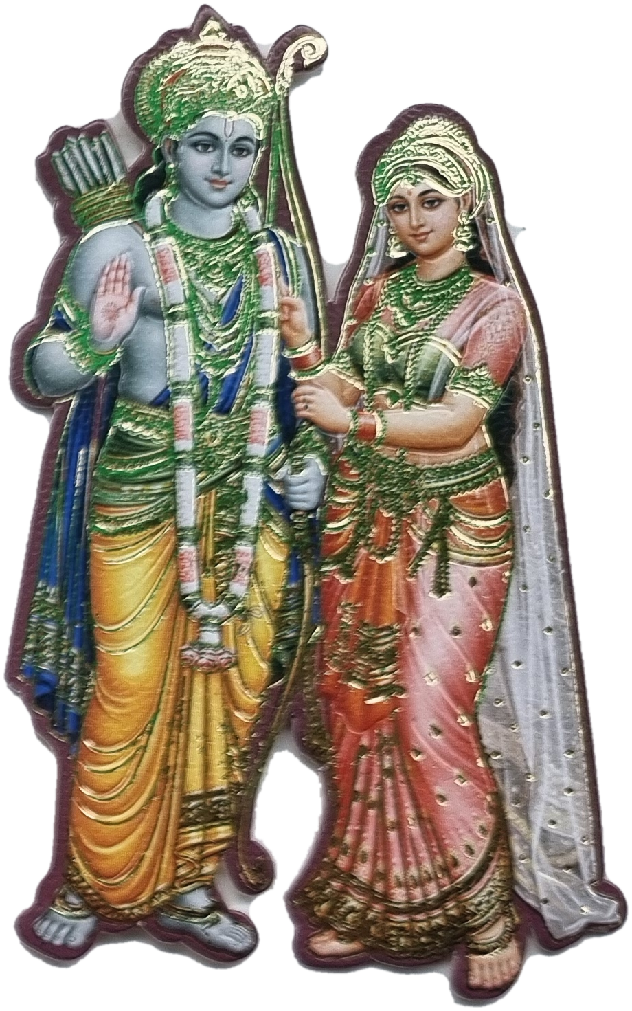 Sita Ram emblem for Semi Box Ganesh Ji Hindu Jain invitation Cards SK-3573