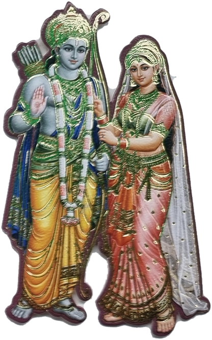 Sita Ram emblem for Semi Box Ganesh Ji Hindu Jain invitation Cards SK-3573