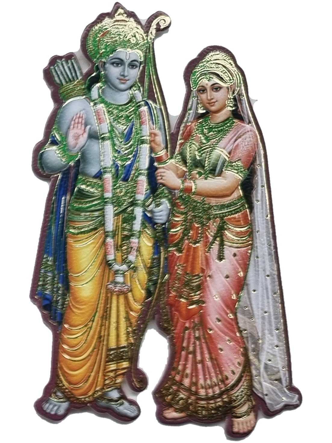 Sita Ram emblem for Semi Box Ganesh Ji Hindu Jain invitation Cards SK-3573