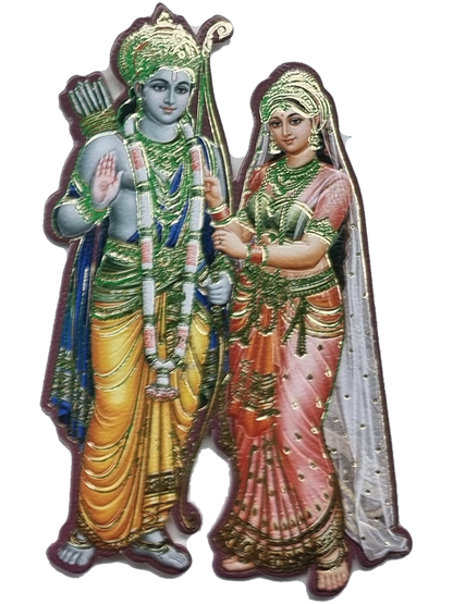 Sita Ram emblem for Semi Box Ganesh Ji Hindu Jain invitation Cards SK-3573