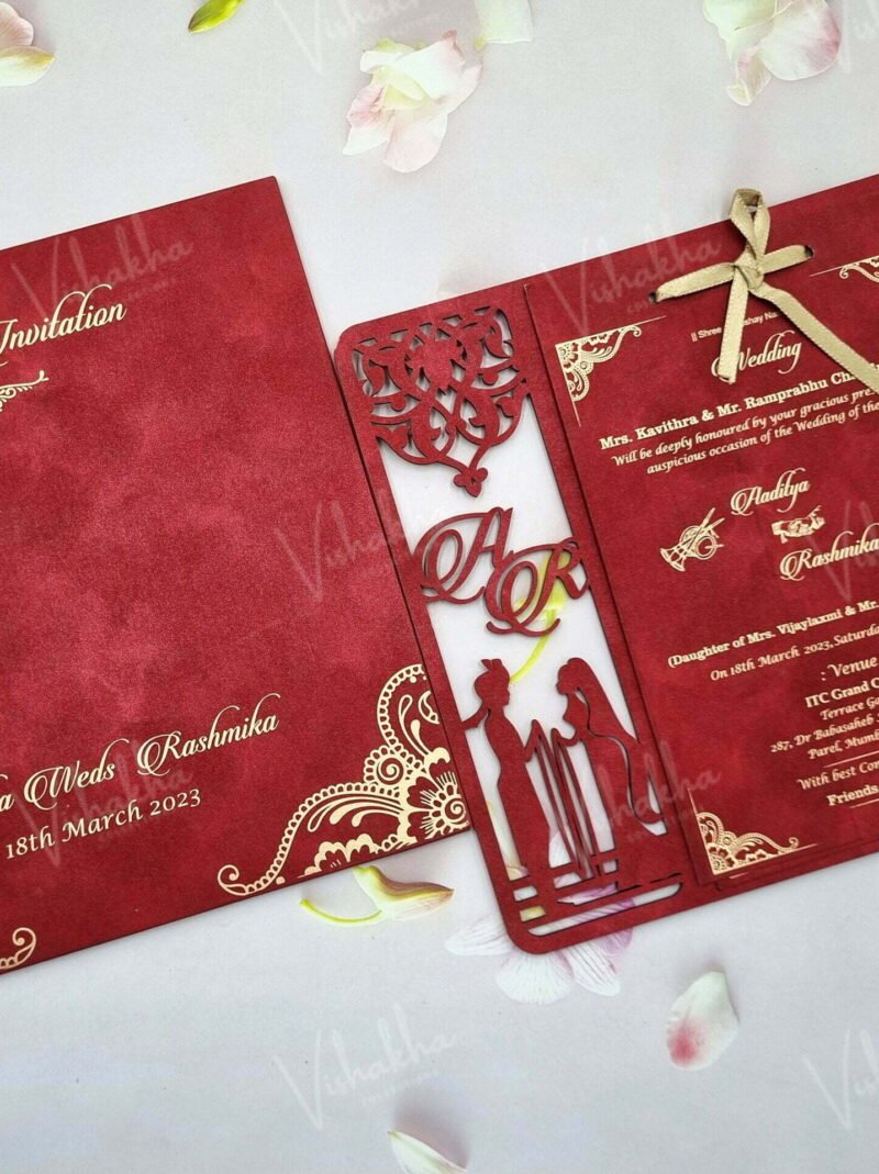 Designer Premium Customized Wedding Invitation Cards - A-2820