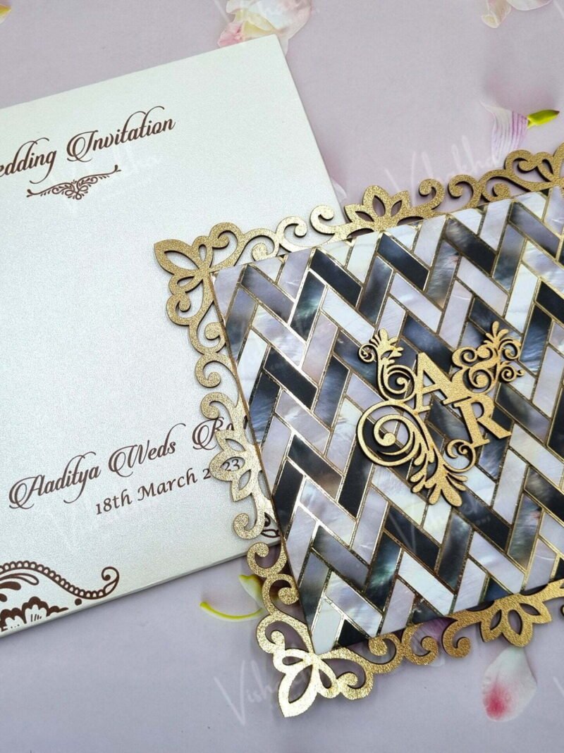 Designer Premium Customized Wedding Invitation Cards - A-2817