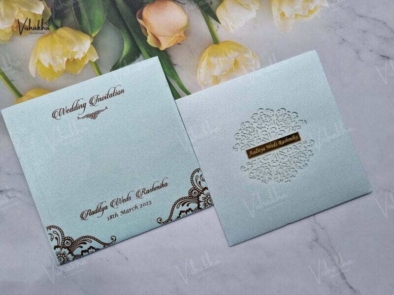Designer Premium Customized Wedding Invitation Cards - A-2834