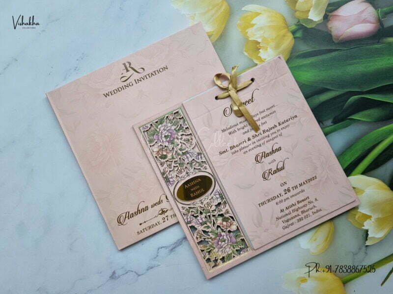 Designer Premium Customized Wedding Invitation Cards - N573