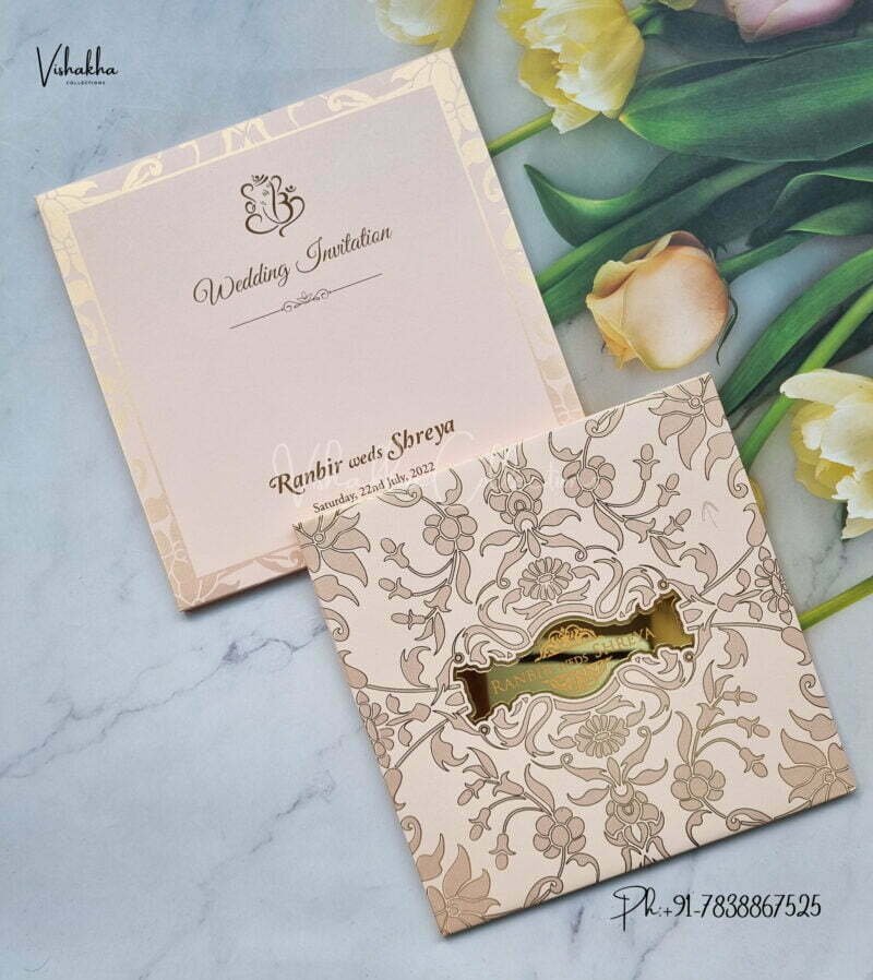 Designer Premium Customized Wedding Invitation Cards - S1526