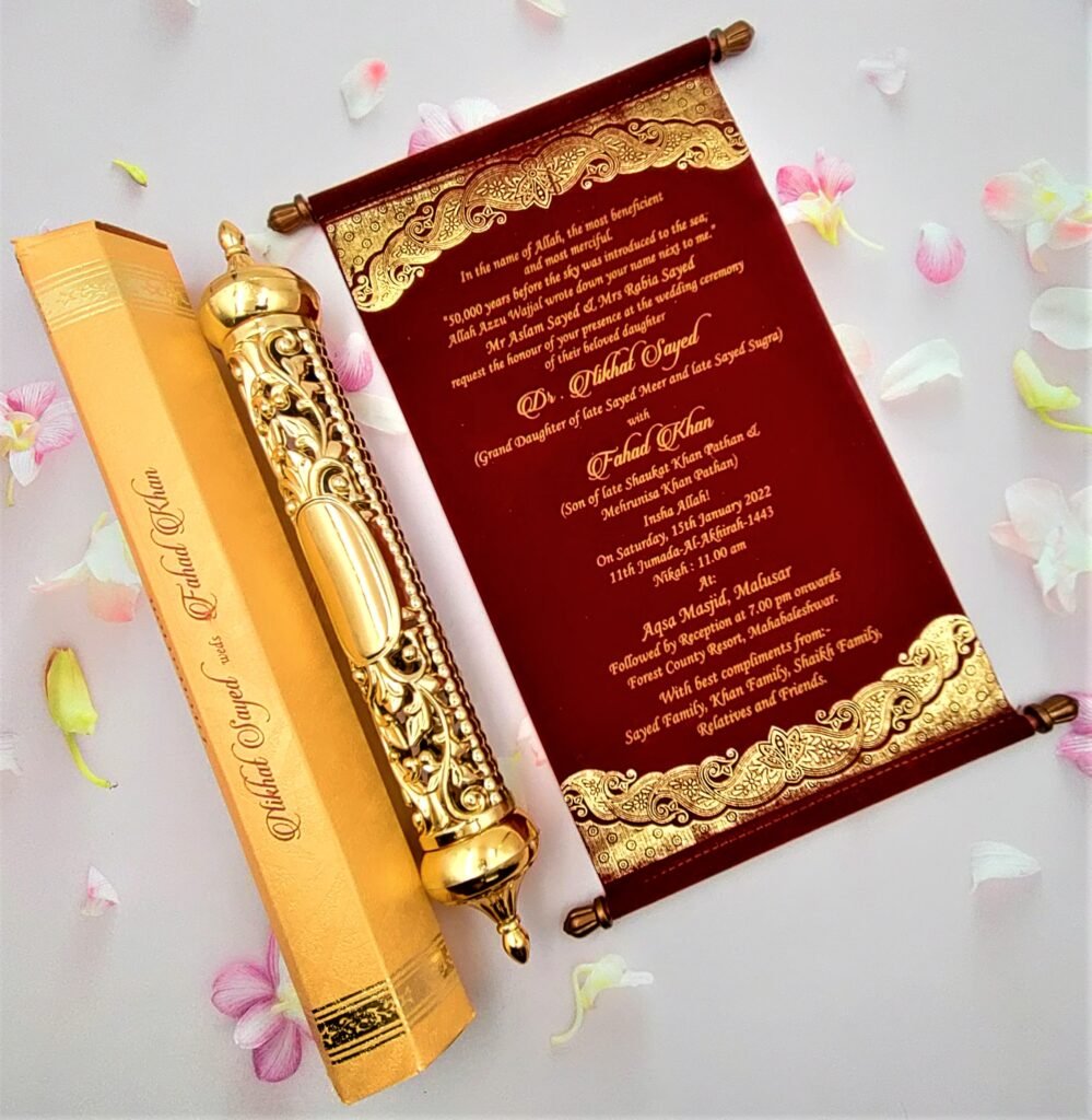 Introduction to the mystery behind Scroll Wedding Invitation cards