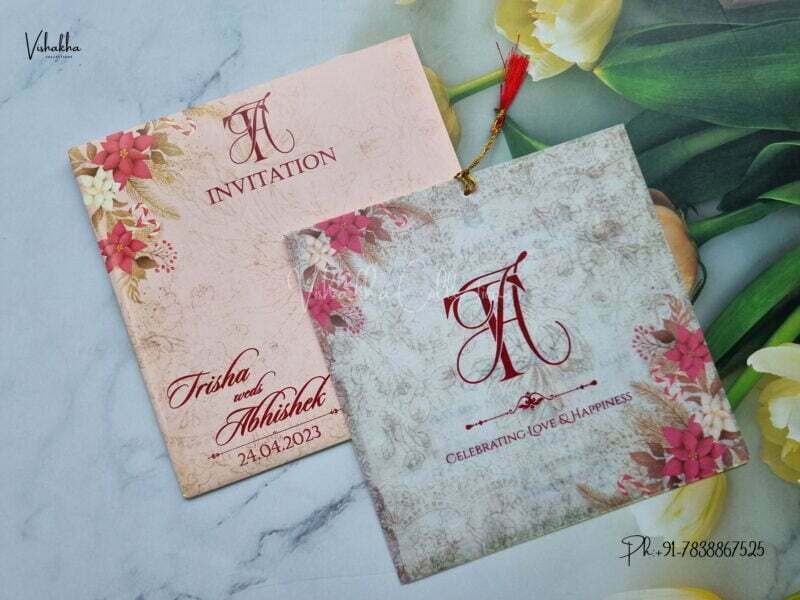 Designer Premium Customized Wedding Invitation Cards - N570