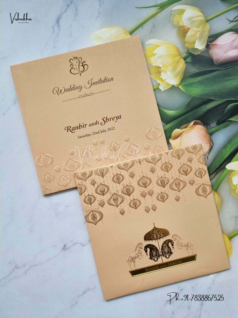 Designer Premium Customized Wedding Invitation Cards - S1543