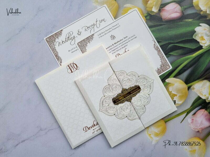 Designer Premium Customized Wedding Invitation Cards - N626