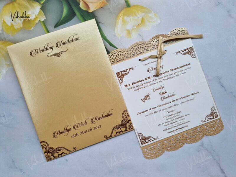 Designer Premium Customized Wedding Invitation Cards - A-2809