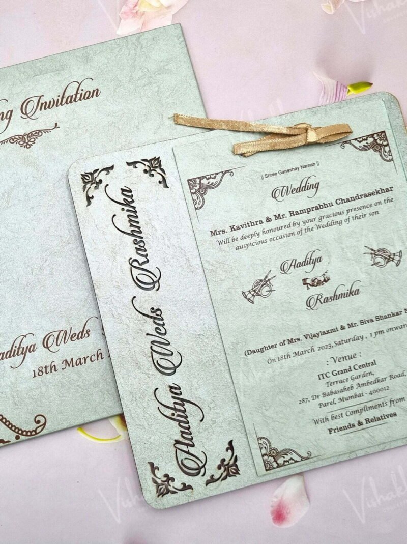 Designer Premium Customized Wedding Invitation Cards - A-2828
