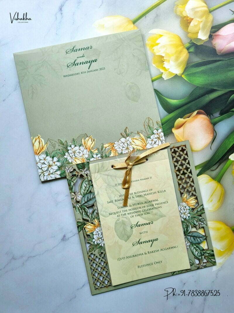 Designer Premium Customized Wedding Invitation Cards - MT3126