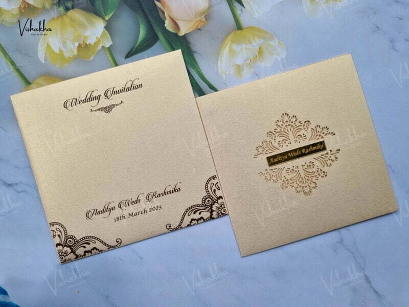 Designer Premium Customized Wedding Invitation Cards - A-2835