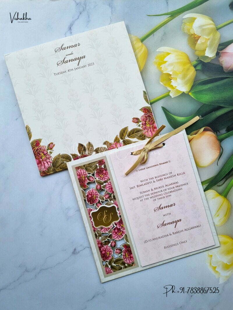 Designer Premium Customized Wedding Invitation Cards - MT3226