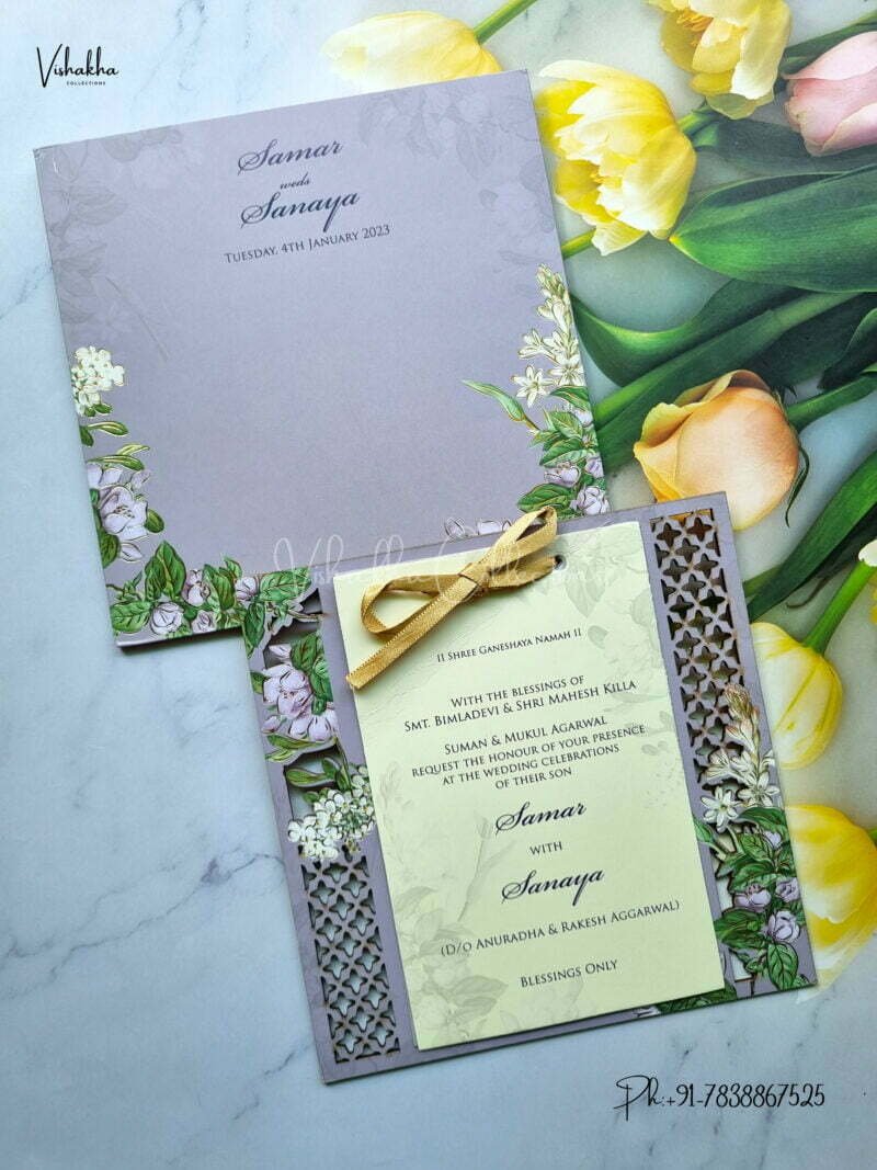Designer Premium Customized Wedding Invitation Cards - MT3225