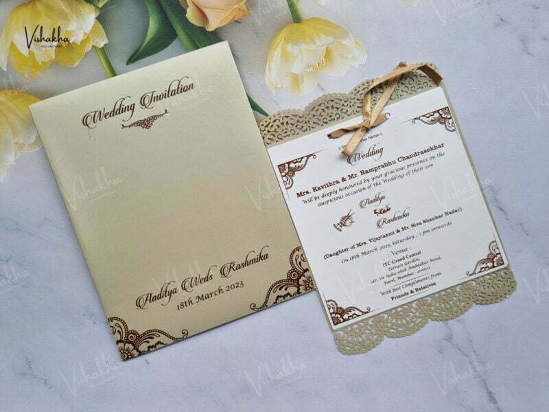 Designer Premium Customized Wedding Invitation Cards - A-2810